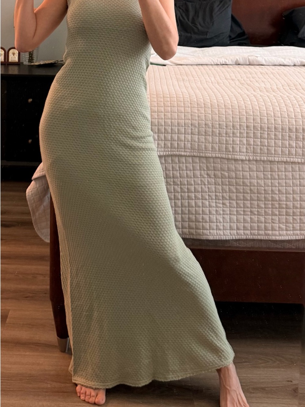 rag & bone Sage Green Textured Maxi Dress